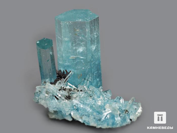 Аквамарин (голубой берилл), сросток кристаллов 3,1х2,5х1,9 см, 10-29/36, фото 3