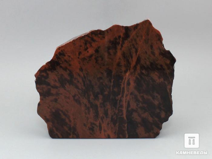Обсидиан коричневый, полированный срез 12,5х11х4,5 см, 11-116, фото 1