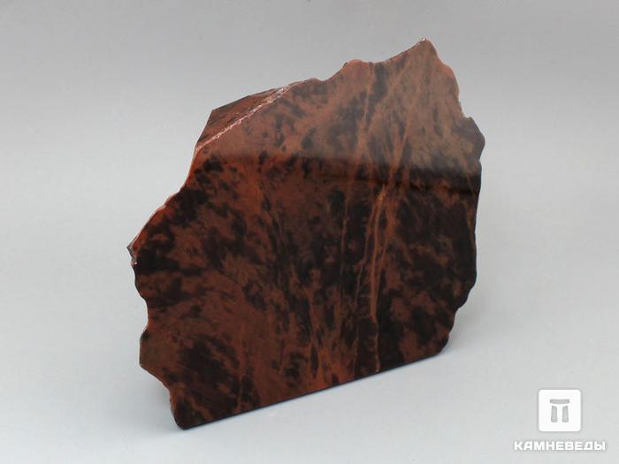 Обсидиан коричневый, полированный срез 12,5х11х4,5 см, 11-116, фото 2