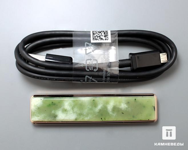 Зажигалка электронная (USB) с нефритом, 25-43/1, фото 3