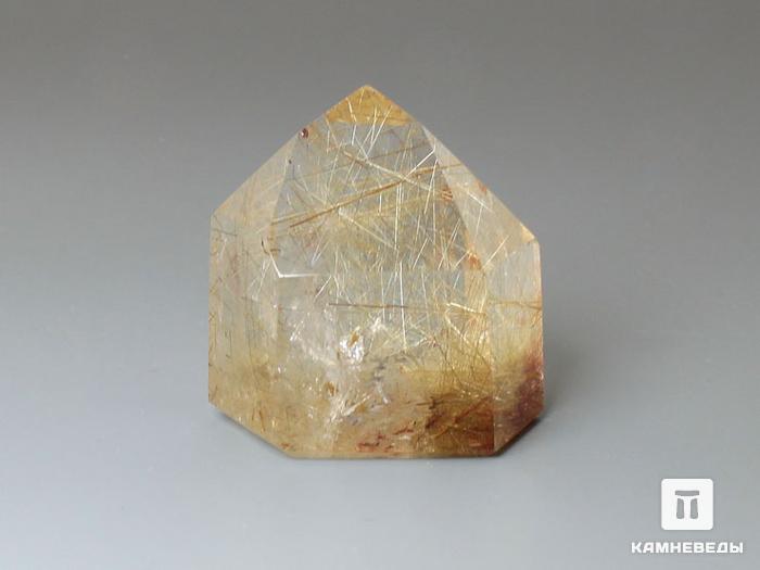 Кварц-волосатик, полированный кристалл 3х3х2 см, 11-20/32, фото 2
