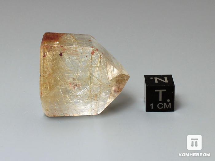 Кварц-волосатик, полированный кристалл 3х3х2 см, 11-20/32, фото 3