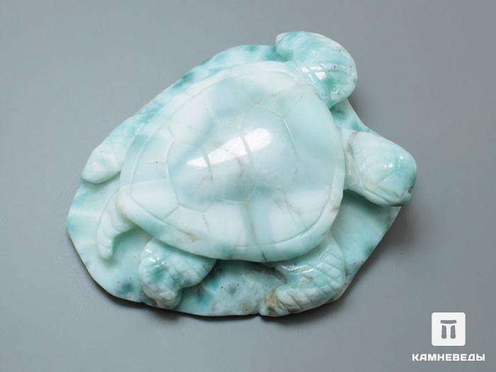 Черепаха из ларимара, 6,4х5,5х2 см, 23-271, фото 1
