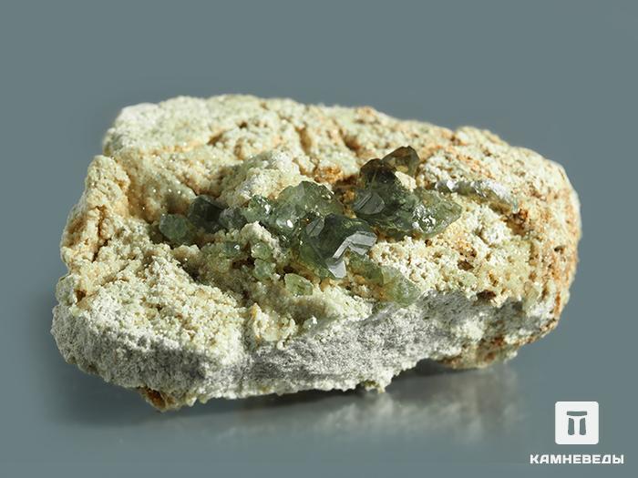 Демантоид, кристаллы на породе 6х4,2х2,5 см, 10-247/9, фото 2