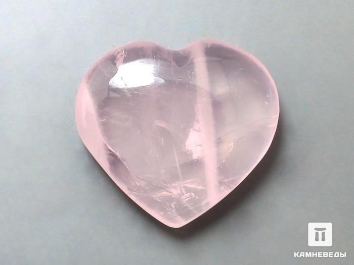 Сердце из розового кварца, 3,2-3,5 см, 23-44/7, фото 1