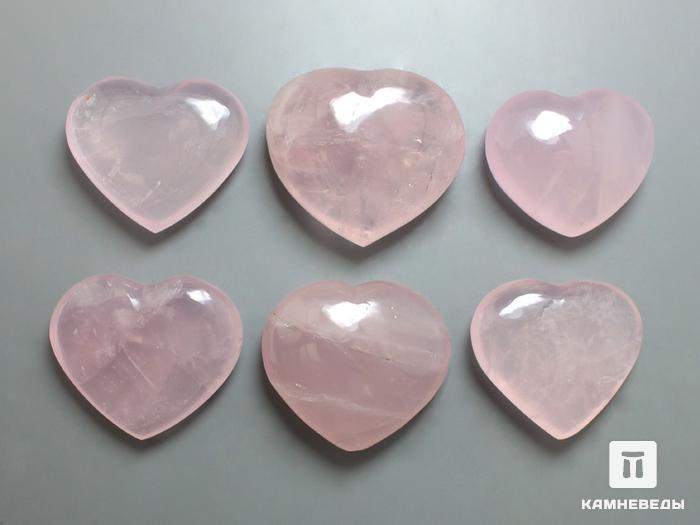 Сердце из розового кварца, 3,2-3,5 см, 23-44/7, фото 2
