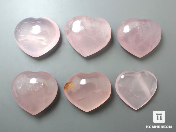 Сердце из розового кварца, 4х3,5 см, 23-44/9, фото 3