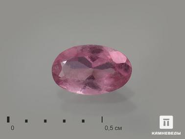 Турмалин, Рубеллит. Рубеллит (турмалин), огранка 5х3х2 мм (0,25 ct)
