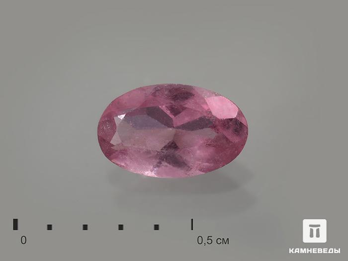Рубеллит (турмалин), огранка 5х3х2 мм (0,25 ct), 9-84, фото 1