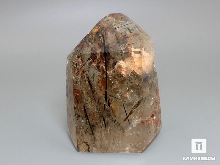 Кварц-волосатик «Аквариум», полированный кристалл 8,8х6,8х5,2 см, 11-20/36, фото 1