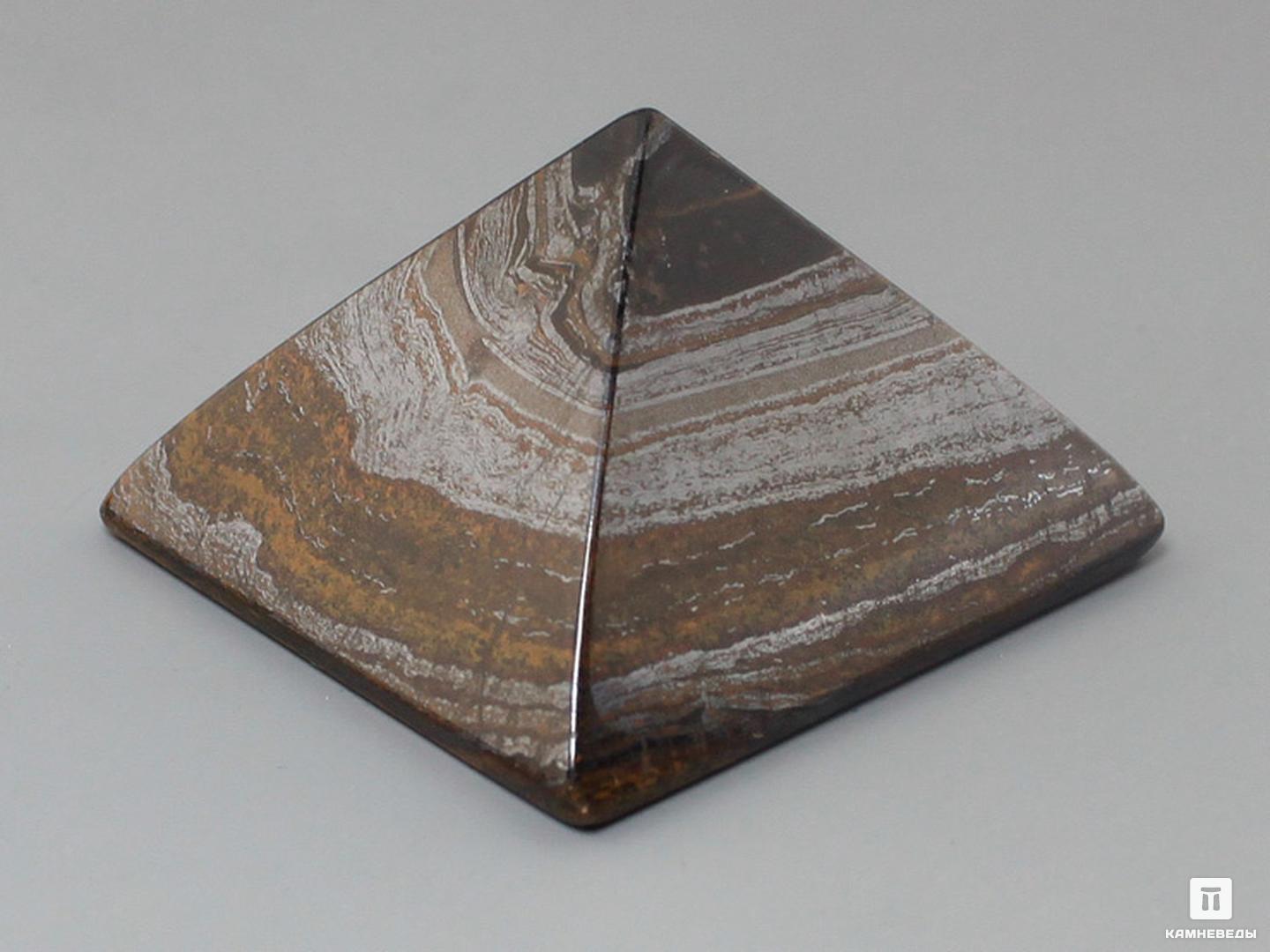 Пирамида из тигрового глаза с гематитом, 4х4х2,8 см морской конёк из лабрадора 8 4х4х2 4 см