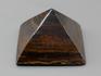 Пирамида из тигрового глаза с гематитом, 4х4х2,8 см, 20-25, фото 2