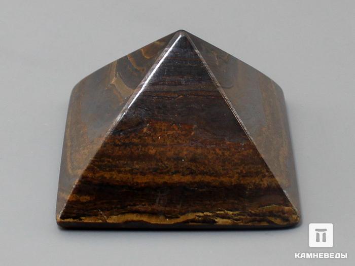 Пирамида из тигрового глаза с гематитом, 4х4х2,8 см, 20-25, фото 2