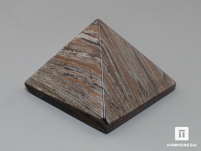 Пирамида из тигрового глаза с гематитом, 4х4х2,8 см, 20-25, фото 3