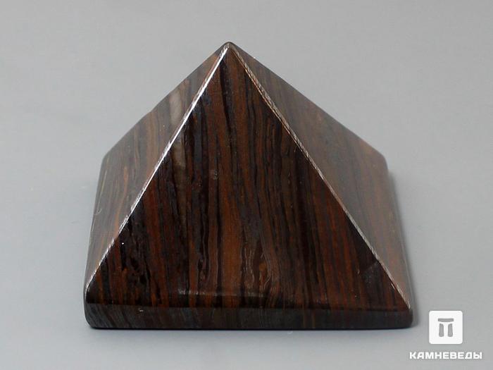 Пирамида из тигрового глаза с гематитом, 4х4х2,8 см, 20-25, фото 4
