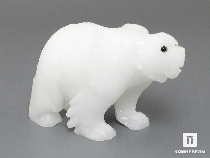 Белый медведь из кальцита (мрамора), 23-47, фото 1