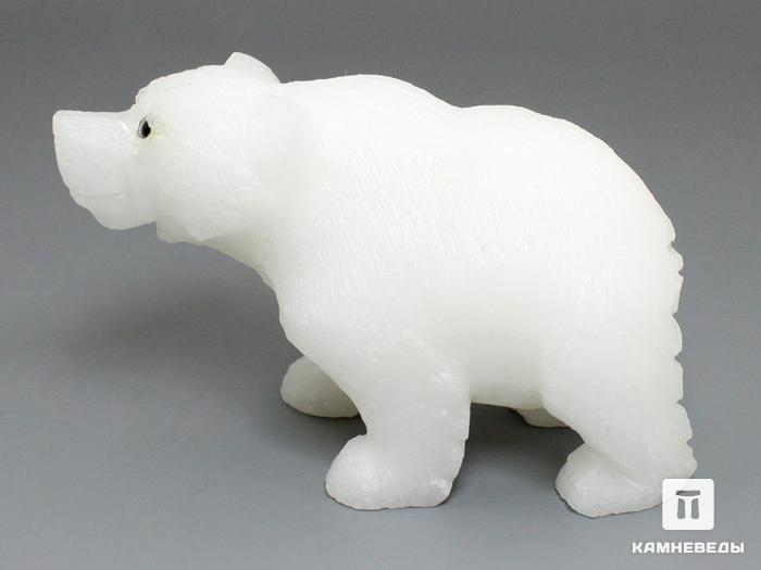 Белый медведь из кальцита (мрамора), 7,6х5,2х3,8 см, 23-47/1, фото 2