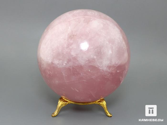Шар из розового кварца, 92 мм, 21-127/4, фото 3