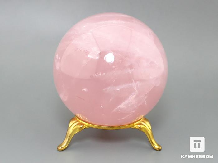 Шар из розового кварца, 67 мм, 21-127/9, фото 3