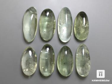 Кварц, Празиолит. Празиолит (зелёный кварц), галтовка 2,5-3 см