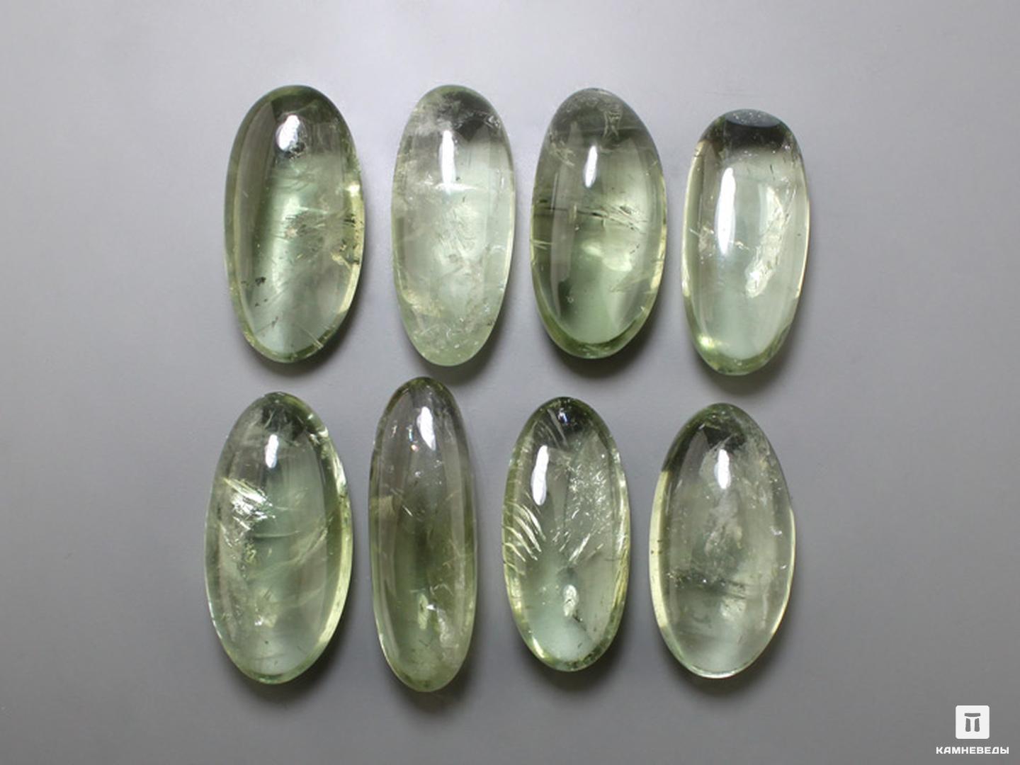 Празиолит (зелёный кварц), галтовка 3-3,5 см