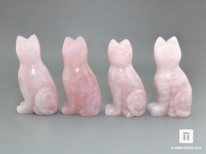 Кошка из розового кварца, 7,5х4х3 см, 23-281/1, фото 3