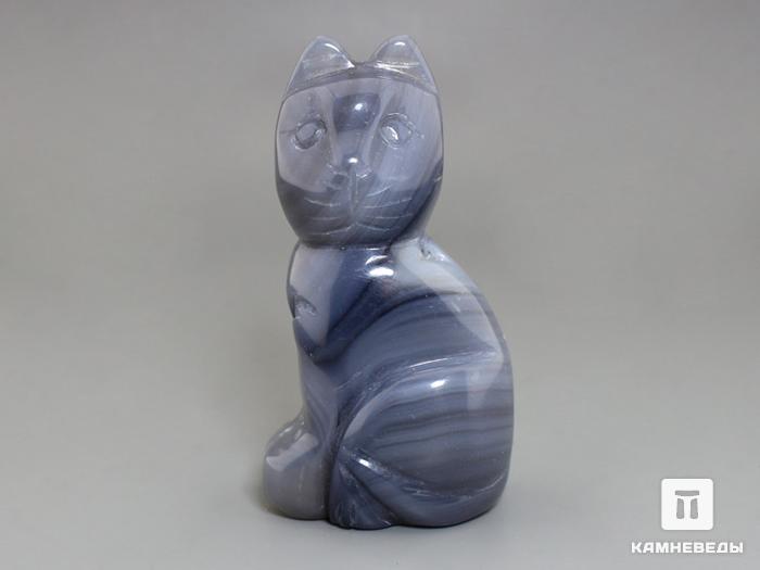 Кошка из серого агата, 7,5х4х3 см, 23-288, фото 2