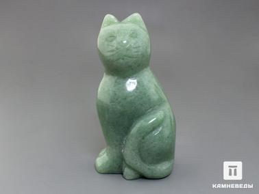 Авантюрин. Кошка из авантюрина зеленого, 7,5х4х3 см