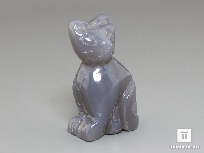 Кошка из серого агата, 3х1,8х1,3 см, 23-288/2, фото 2