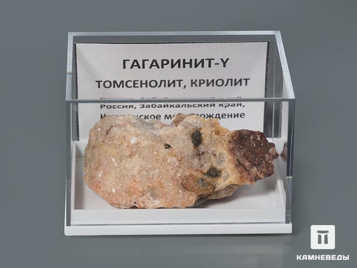 Гагаринит-(Y) с томсенолитом и криолитом, 5,2х3,4х2,1 см, 10-588, фото 3
