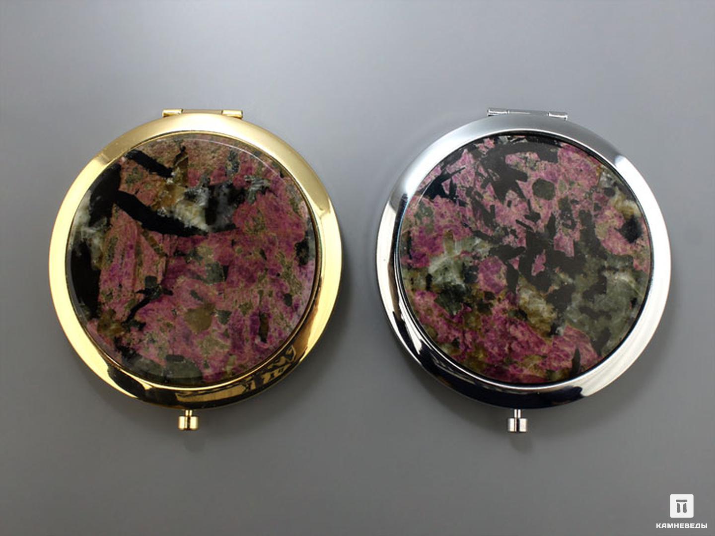 Зеркало с эвдиалитом, 7,2х7х1,4 см, 25-52, фото 4