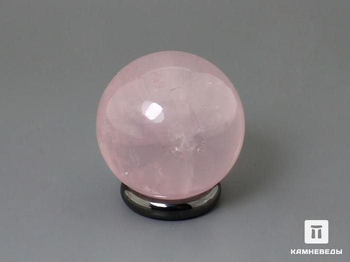 Шар из розового кварца с астеризмом, 36-37 мм, 21-60/11, фото 2