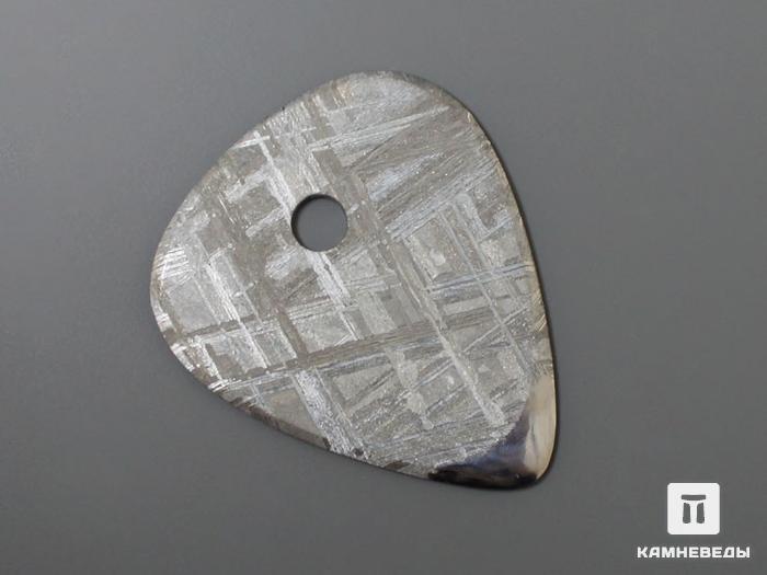 Медиатор из метеорита Muonionalusta, 3х2,5х0,2 см, 16-1/2, фото 1