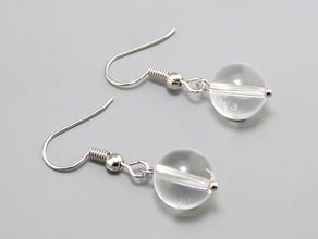 Серьги из горного хрусталя (кварца)