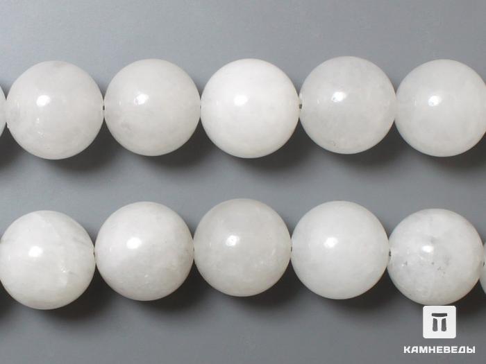 Бусины из белого кварца, 10 шт. на нитке, 12-13 мм, 7-87/3, фото 1