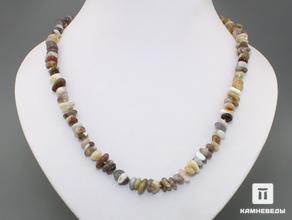 Бусы из агата серого