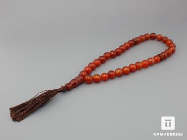 Сердолик. Чётки из сердолика, 33 бусины