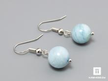 Серьги из аквамарина (голубого берилла)