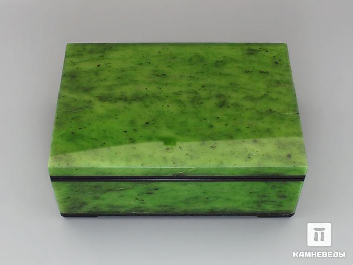 Шкатулка из зеленого нефрита, 13х9х5 см, 25-12/6, фото 3