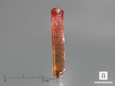 Турмалин, Рубеллит. Рубеллит (турмалин), кристалл 4х0,8х0,6 см