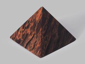 Пирамида из коричневого обсидиана, 6х6х4,4 см