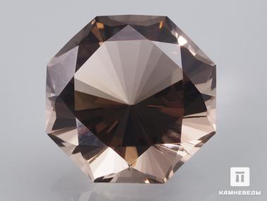 Раухтопаз, Дымчатый кварц. Раухтопаз (дымчатый кварц), огранка 14х14х9,5 мм (9,7 ct)