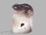 Игуана из агата с жеодой кварца, 13х9,5х6 см, 23-39/25, фото 1