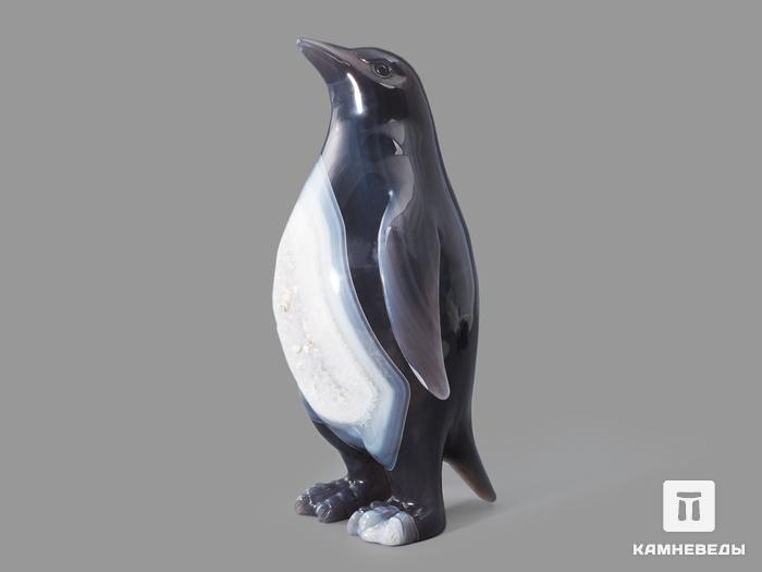 Пингвин из агата с жеодой, 19,5х11,4х8 см, 23-181/2, фото 2