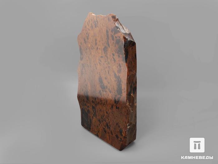 Обсидиан коричневый, полированный срез 15,5х12х3,3 см, 11-116/7, фото 3
