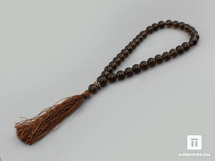 Чётки из раухтопаза (дымчатого кварца), 33 бусины, 30-28/1, фото 2