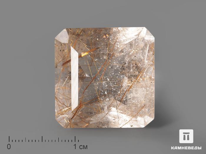 Волосатик, огранка 2,9х2,9х2,1 см (116,8 ct), 9-48/2, фото 1