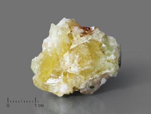 Бразилианит, Альбит. Бразилианит с альбитом, 3,4х3,3х2,9 см