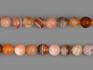Бусины из агата бразильского розового, 47 шт. на нитке, 8-9 мм, 7-50/8, фото 1