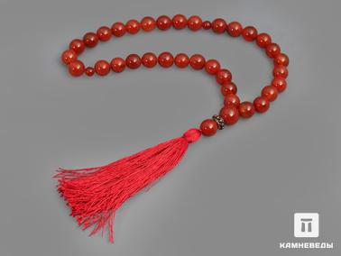 Сердолик. Чётки из сердолика, 33 бусины